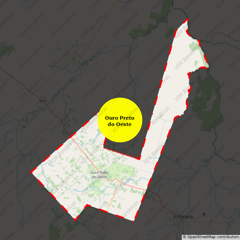 Imagem da Bandeira Ouro Preto do Oeste