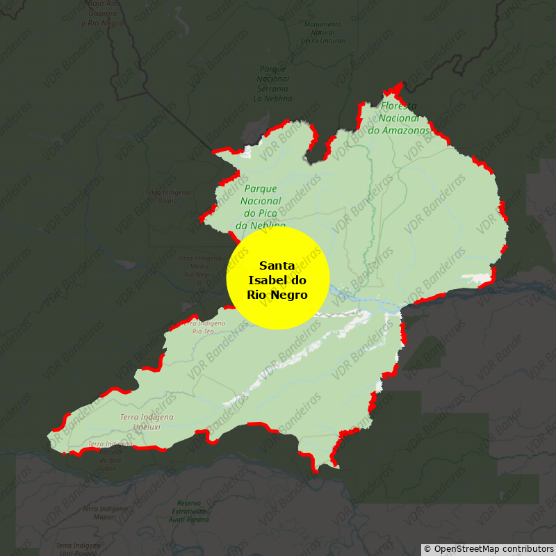 Imagem da Bandeira Santa Isabel do Rio Negro