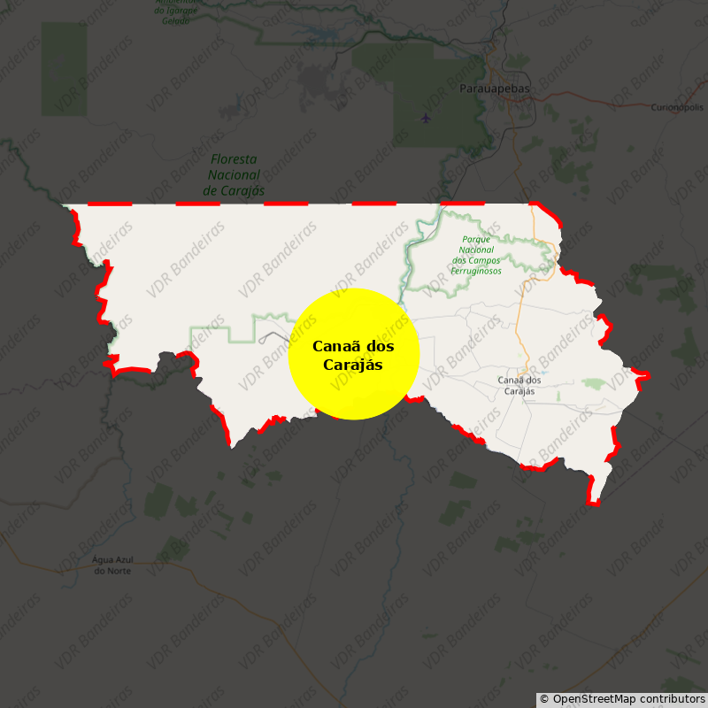 Imagem da Bandeira Canaã dos Carajás