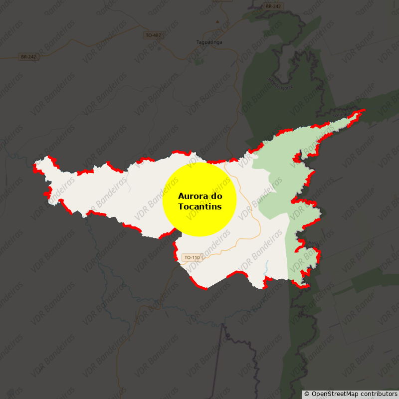 Imagem da Bandeira Aurora do Tocantins