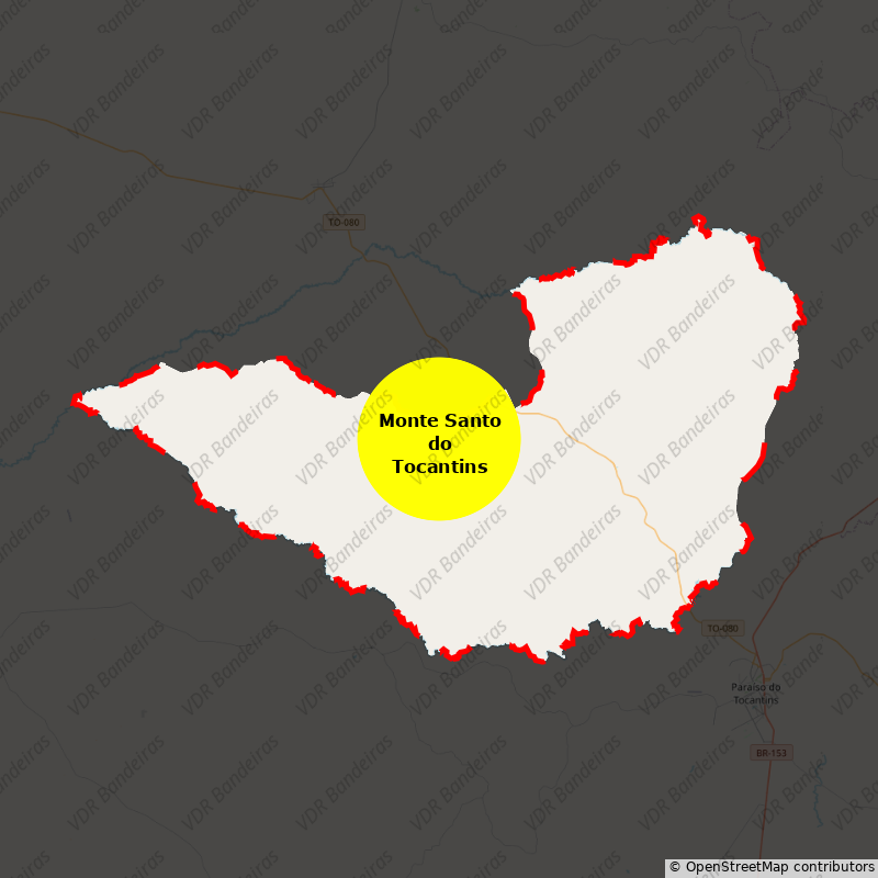 Imagem da Bandeira Monte Santo do Tocantins