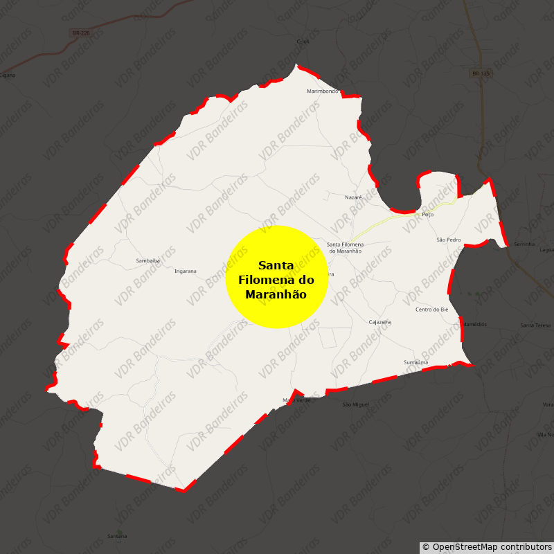 Imagem da Bandeira Santa Filomena do Maranhão