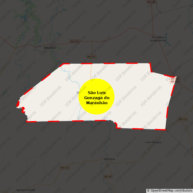 Imagem da Bandeira São Luís Gonzaga do Maranhão