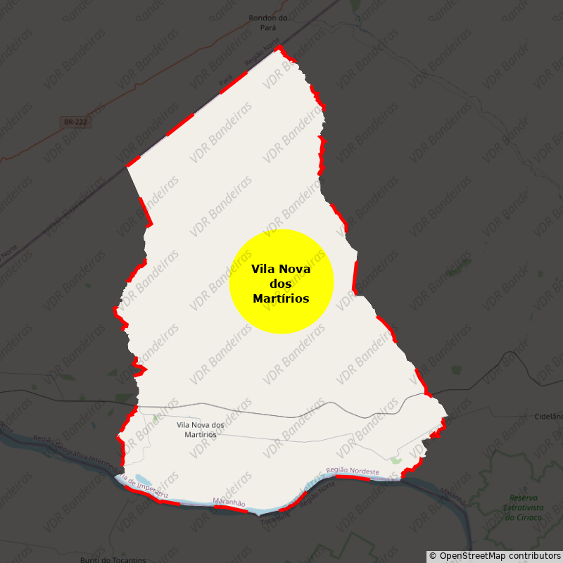 Imagem da Bandeira Vila Nova dos Martírios