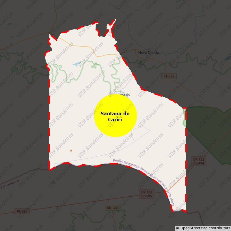 Imagem da Bandeira Santana do Cariri