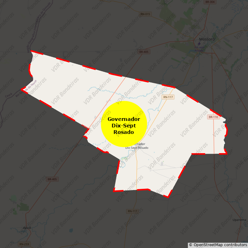 Imagem da Bandeira Governador Dix-Sept Rosado