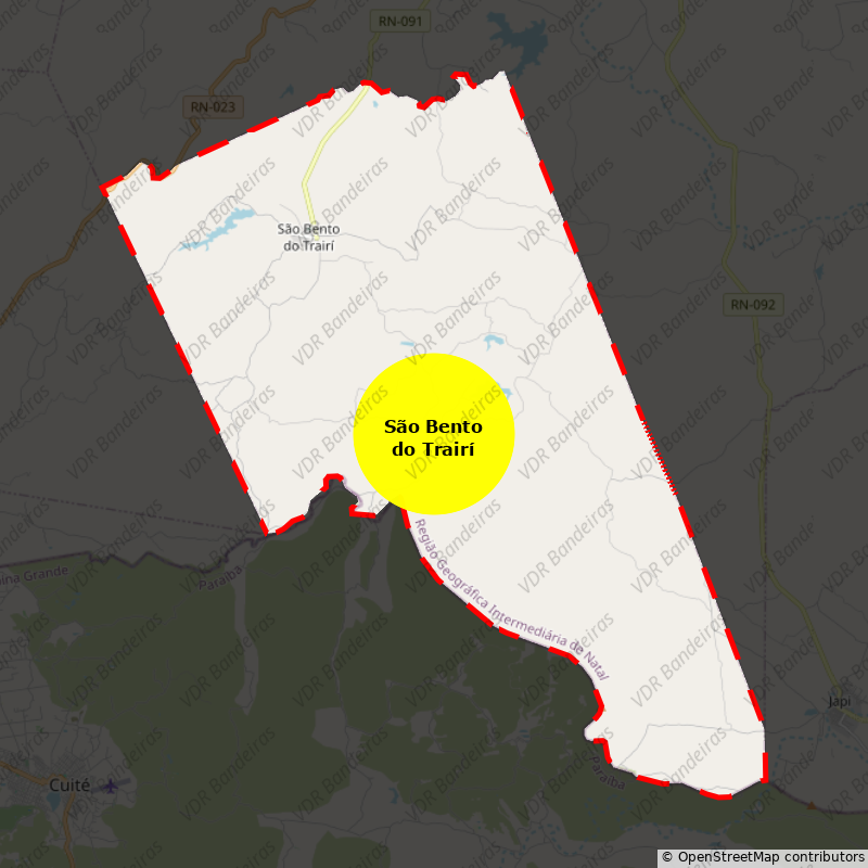 Imagem da Bandeira São Bento do Trairí