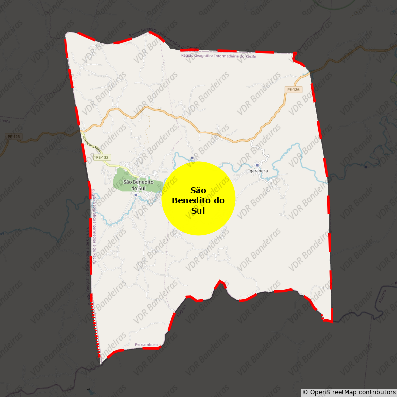 Imagem da Bandeira São Benedito do Sul