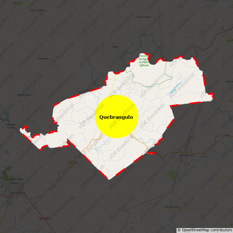 Imagem da Bandeira Quebrangulo