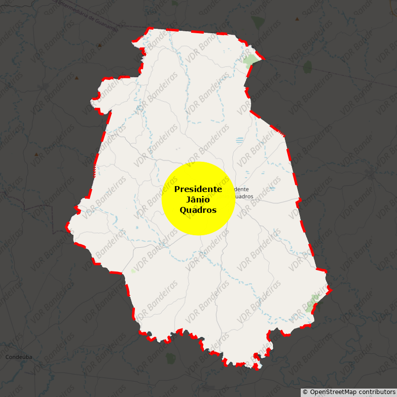 Imagem da Bandeira Presidente Jânio Quadros