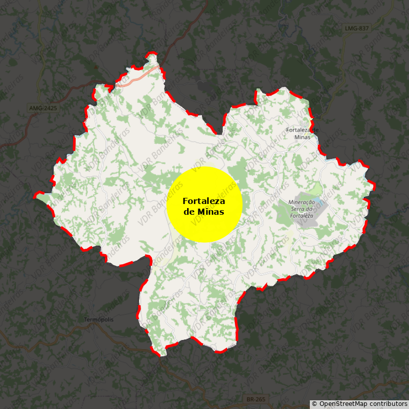 Imagem da Bandeira Fortaleza de Minas