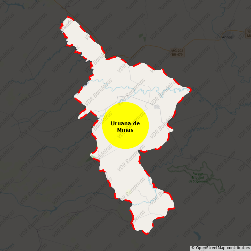 Imagem da Bandeira Uruana de Minas