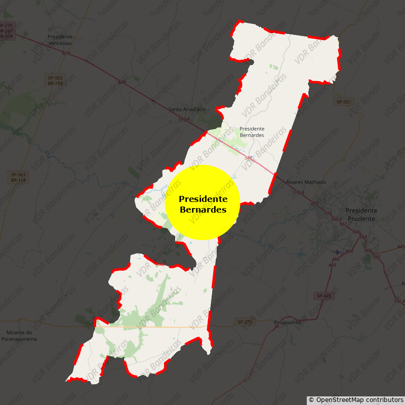 Imagem da Bandeira Presidente Bernardes