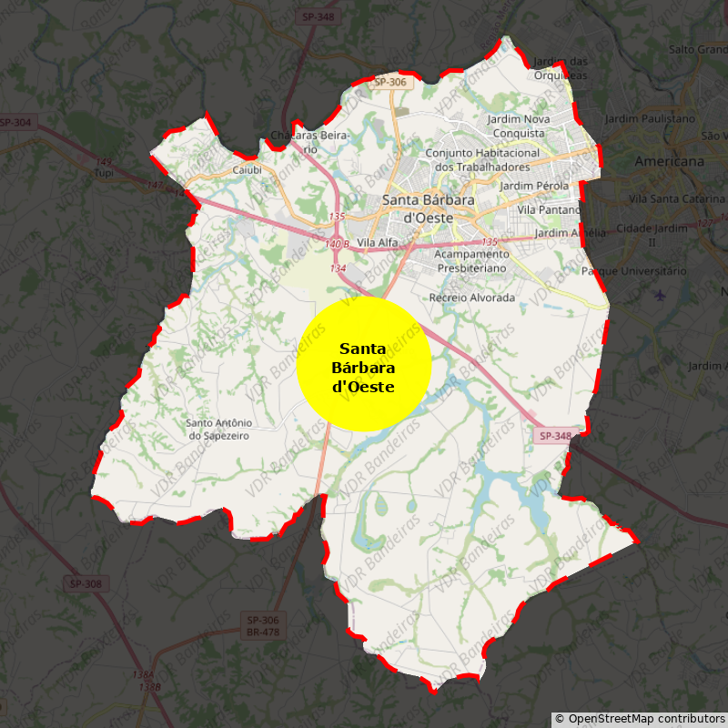 Imagem da Bandeira Santa Bárbara d'Oeste
