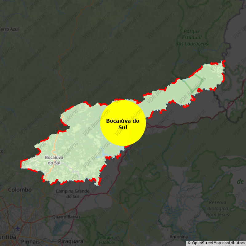 Imagem da Bandeira Bocaiúva do Sul
