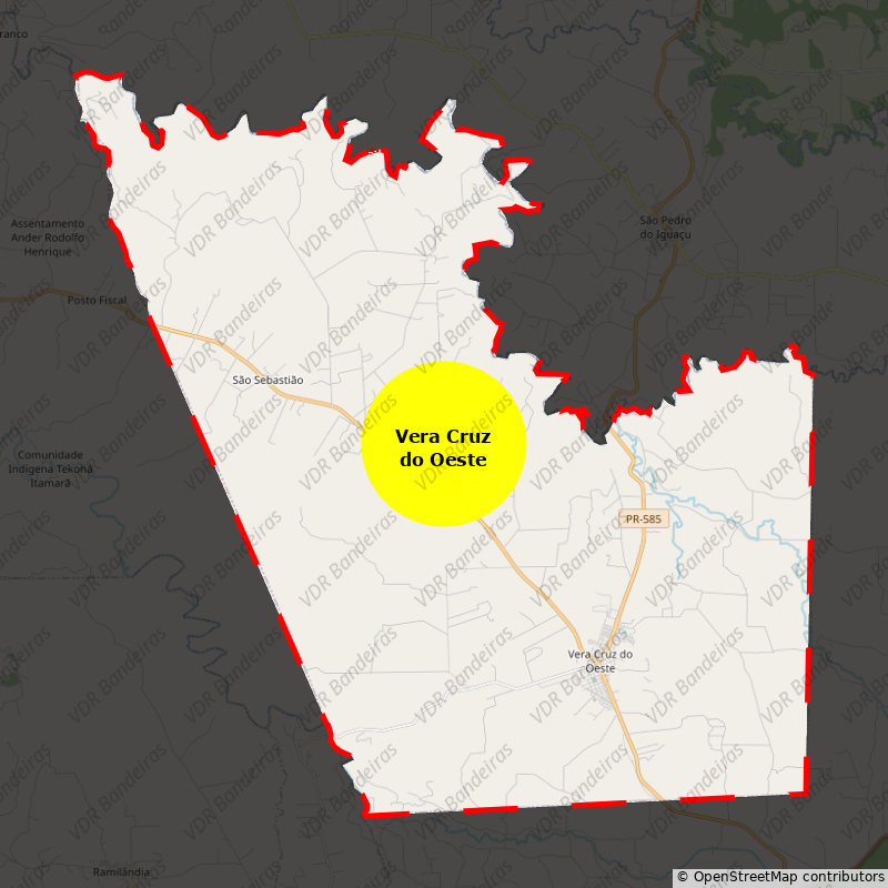 Imagem da Bandeira Vera Cruz do Oeste