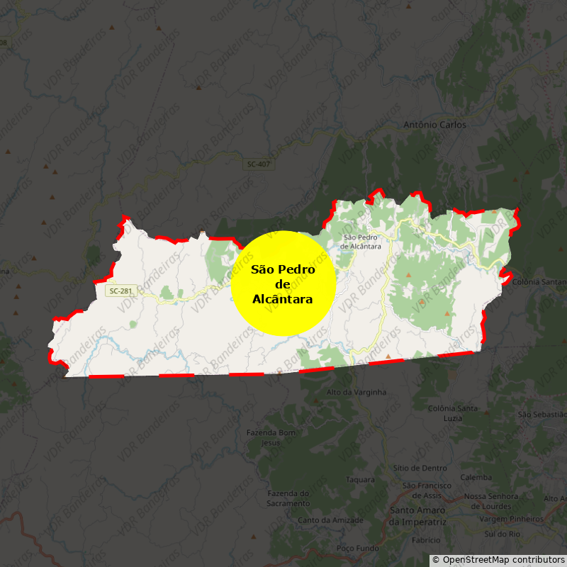 Imagem da Bandeira São Pedro de Alcântara