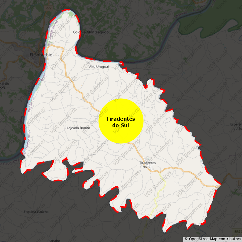 Imagem da Bandeira Tiradentes do Sul