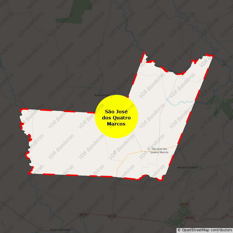 Imagem da Bandeira São José dos Quatro Marcos