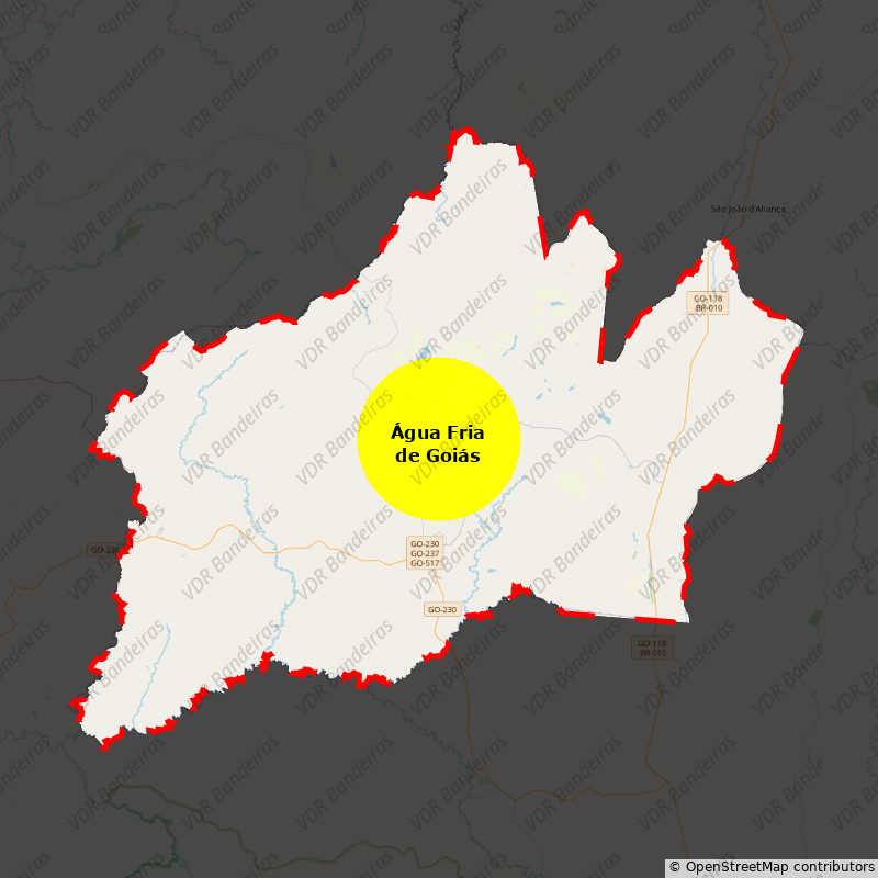 Água Fria de Goiás GO VDR Bandeiras