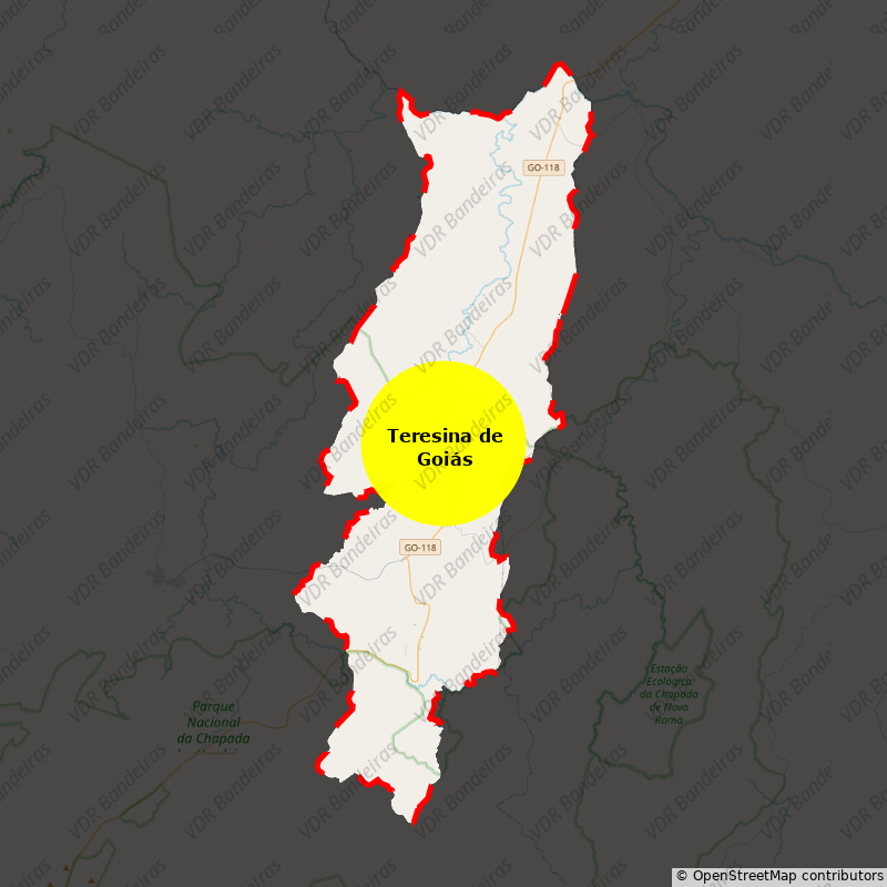 Teresina de Goiás GO VDR Bandeiras