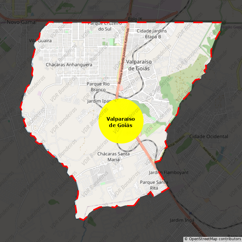 Imagem da Bandeira Valparaíso de Goiás