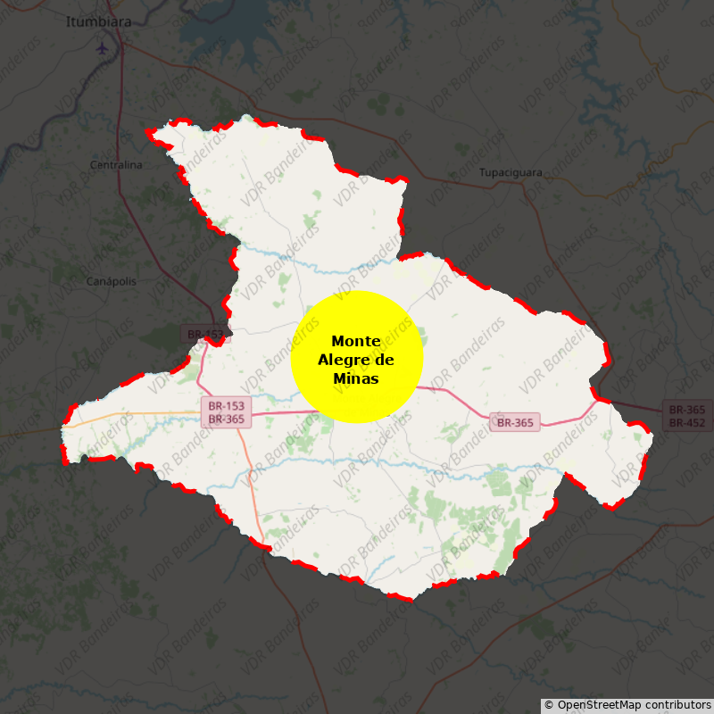 Imagem da Bandeira Monte Alegre de Minas