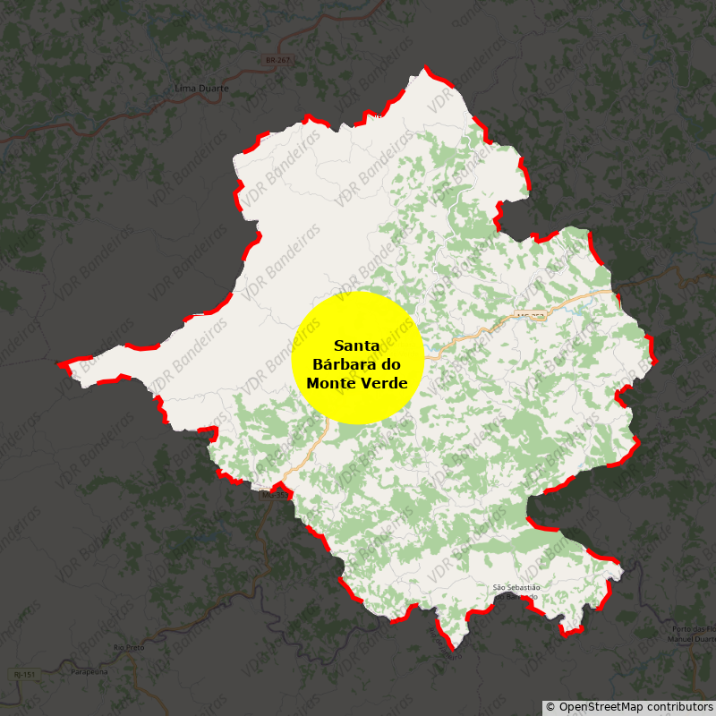 Imagem da Bandeira Santa Bárbara do Monte Verde