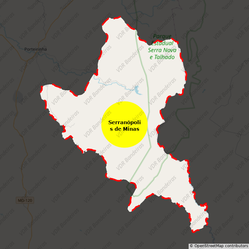 Imagem da Bandeira Serranópolis de Minas