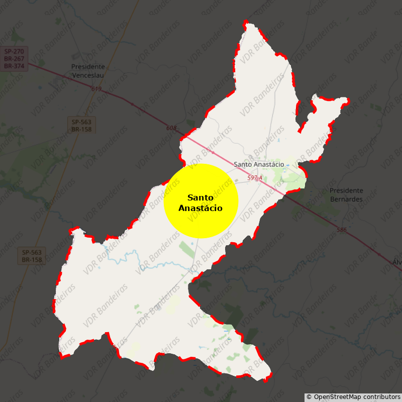 Imagem da Bandeira Santo Anastácio