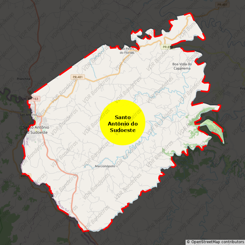 Imagem da Bandeira Santo Antônio do Sudoeste