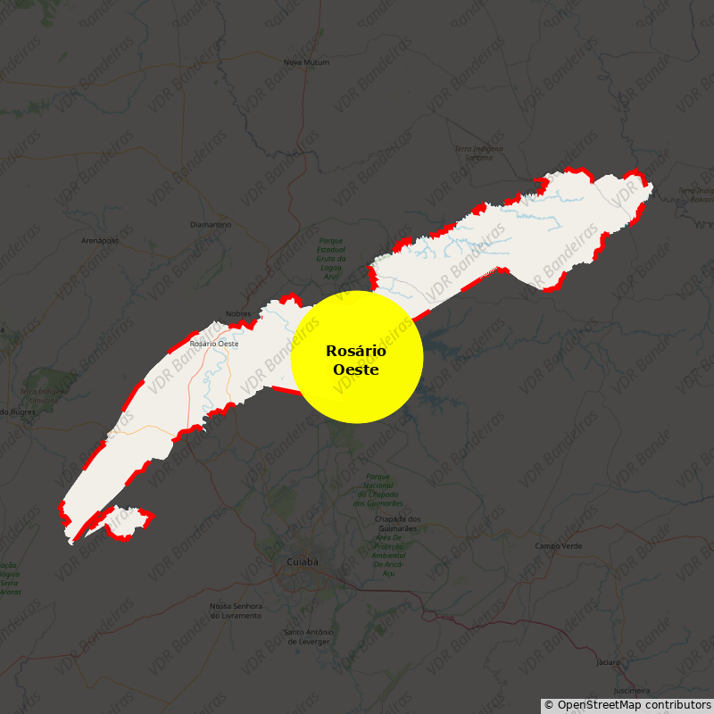 Imagem da Bandeira Rosário Oeste