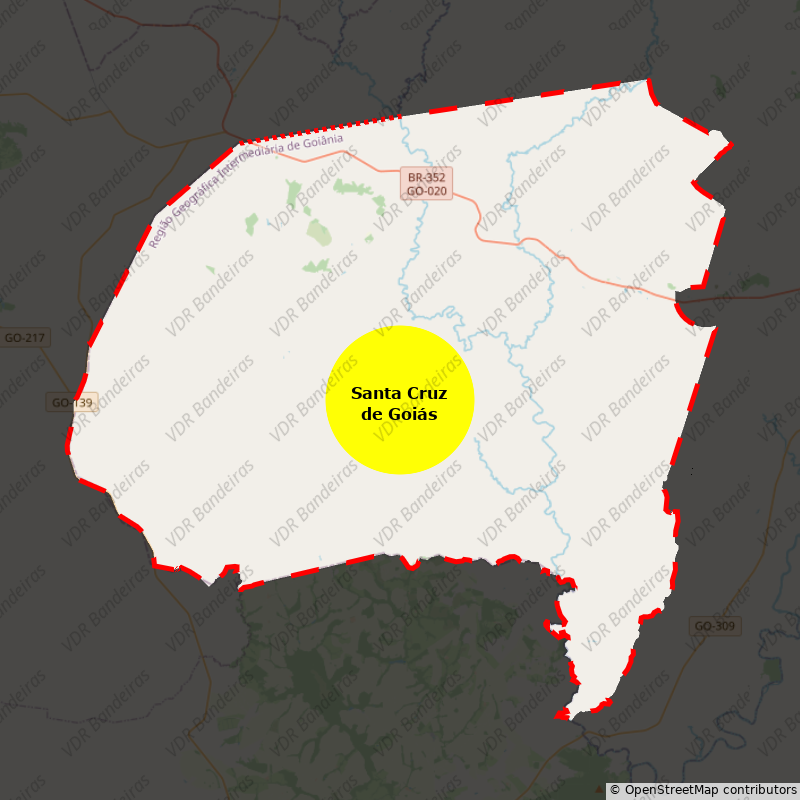 Imagem da Bandeira Santa Cruz de Goiás