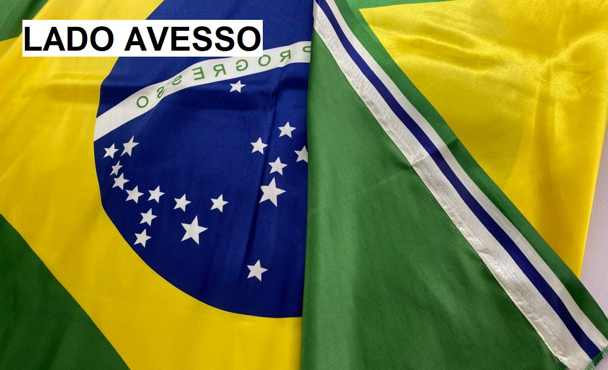 Bandeira do Brasil em Cetim - Torcida - Decoração