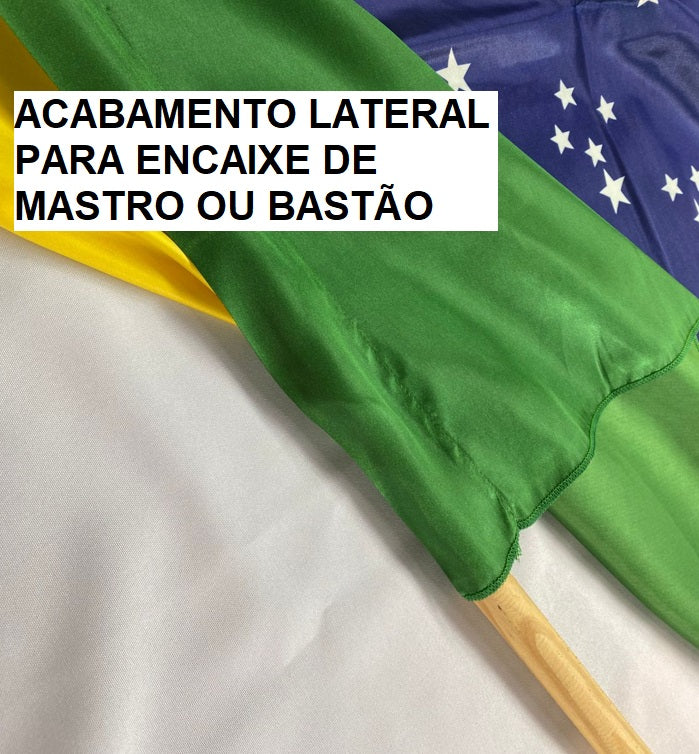 Bandeira do Brasil em Cetim - Torcida - Decoração